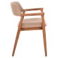 ΠΟΛΥΘΡΟΝΑ JAMES HM18259 TEAK WOOD ΜΕ ΣΑΜΠΑΝΙ ΥΦΑΣΜΑ 57x52x76Υεκ.