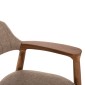 ΠΟΛΥΘΡΟΝΑ JAMES HM18259 TEAK WOOD ΜΕ ΣΑΜΠΑΝΙ ΥΦΑΣΜΑ 57x52x76Υεκ.