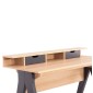 ΓΡΑΦΕΙΟ REXIN HM18290 ΜΕΛΑΜΙΝΗ ΣΕ SONAMA-ΓΚΡΙ 120x19-59x75-85,5ΥΥεκ.