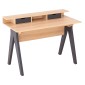 ΓΡΑΦΕΙΟ REXIN HM18290 ΜΕΛΑΜΙΝΗ ΣΕ SONAMA-ΓΚΡΙ 120x19-59x75-85,5ΥΥεκ.