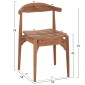 ΚΑΡΕΚΛΑ ΤΡΑΠΕΖΑΡΙΑΣ ΕΞ.ΧΩΡΟΥ DONNY HM6378 ΞΥΛΟ TEAK 52x54x74Υεκ.
