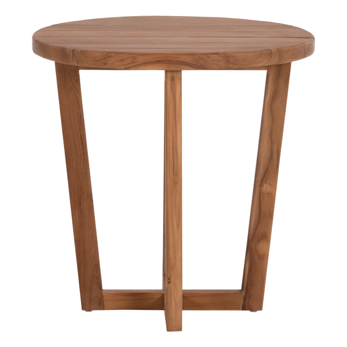 ΤΡΑΠΕΖΙ ΜΕΣΗΣ ΣΤΡΟΓΓΥΛΟ KOLIN HM6650 ΞΥΛΟ TEAK ΦΥΣΙΚΟ Φ65x65Υεκ.