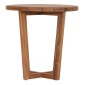 ΤΡΑΠΕΖΙ ΜΕΣΗΣ ΣΤΡΟΓΓΥΛΟ KOLIN HM6650 ΞΥΛΟ TEAK ΦΥΣΙΚΟ Φ65x65Υεκ.
