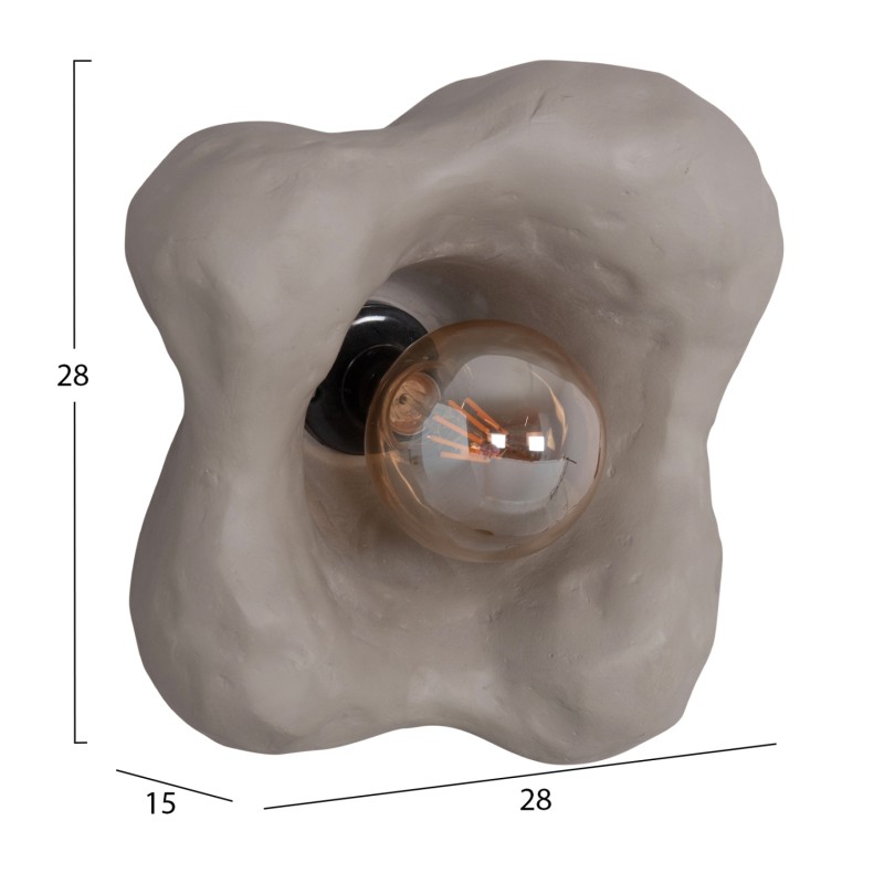 ΕΠΙΤΟΙΧΙΟ ΦΩΤΙΣΤΙΚΟ LUXON HM4701.03M FIBER CEMENT ΣΕ ΓΚΡΙ 28x15x28Υεκ.
