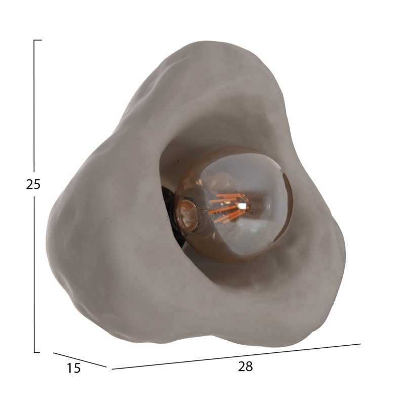 ΕΠΙΤΟΙΧΙΟ ΦΩΤΙΣΤΙΚΟ LUXON HM4701.03S FIBER CEMENT ΣΕ ΓΚΡΙ 28x15x25Υεκ.