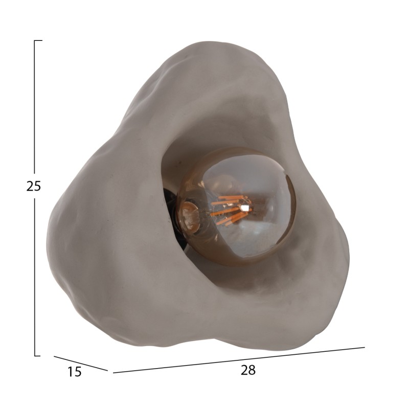 ΕΠΙΤΟΙΧΙΟ ΦΩΤΙΣΤΙΚΟ LUXON HM4701.03S FIBER CEMENT ΣΕ ΓΚΡΙ 28x15x25Υεκ.