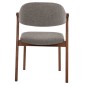 ΚΑΡΕΚΛΑ RIDER HM9734.01 RUBBERWOOD ΣΕ ΚΑΡΥΔΙ-ΥΦΑΣΜΑ ΓΚΡΙ 59x59x83Yεκ.