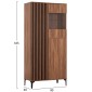 ΒΙΤΡΙΝΑ ΣΕΙΡΑ HARRY HM18011.01 ΜΕΛΑΜΙΝΗ ΦΥΣΙΚΟ ΞΥΛΟΥ-ΜΑΥΡΟ 90x40x185Υεκ.