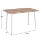 ΤΡΑΠΕΖΙ ΤΡΑΠΕΖΑΡΙΑΣ PALOMA HM8334.02, 120X70X76,5- SONOMA, ΛΕΥΚΑ ΠΟΔΙΑ