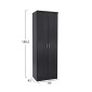 ΠΑΠΟΥΤΣΟΘΗΚΗ ΞΥΛΙΝΗ DAYANNA ΜΕ 6 ΡΑΦΙΑ 60X43X180.5εκ. ZEBRANO HM2379.01