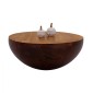 ΔΙΑΚΟΣΜΗΤΙΚΟ ΤΡΑΠΕΖΙ ΣΑΛΟΝΙΟΥ BOWL Φ90X40Yεκ. RUSTY ΜΕ ΞΥΛΟ ΑΚΑΚΙΑΣ HM8717.02