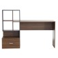 ΓΡΑΦΕΙΟ ΜΕΛΑΜΙΝΗΣ ΜΕ ΒΙΒΛΙΟΘΗΚΗ SYNDYA HM8993.01 ΚΑΡΥΔΙ ΓΚΡΙ 149x48x105Y εκ.
