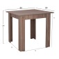 ΤΡΑΠΕΖΙ ΚΟΥΖΙΝΑΣ KELVIN HM2427.05, SONOMA OAK TRUFFLE, 80x80x77εκ.