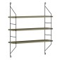 ΡΑΦΙΕΡΑ ΤΟΙΧΟΥ ACHALA ΜΕΛΑΜΙΝΗΣ HM9185.12 OLIVE GREY 60x15x68Y εκ.