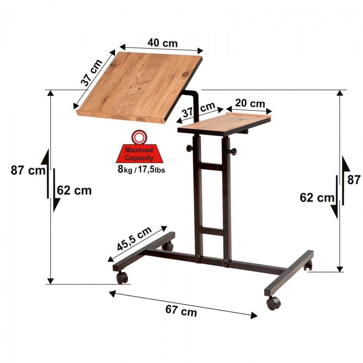 ΓΡΑΦΕΙΟ ΡΥΘΜΙΖΟΜΕΝΟ ΓΙΑ LAPTOP HM8977.01 67x45,4x62-87 εκ. ΓΡΑΦΕΙΟ ΡΥΘΜΙΖΟΜΕΝΟ ΓΙΑ LAPTOP HM8977.01 67x45,4x62-87 εκ.