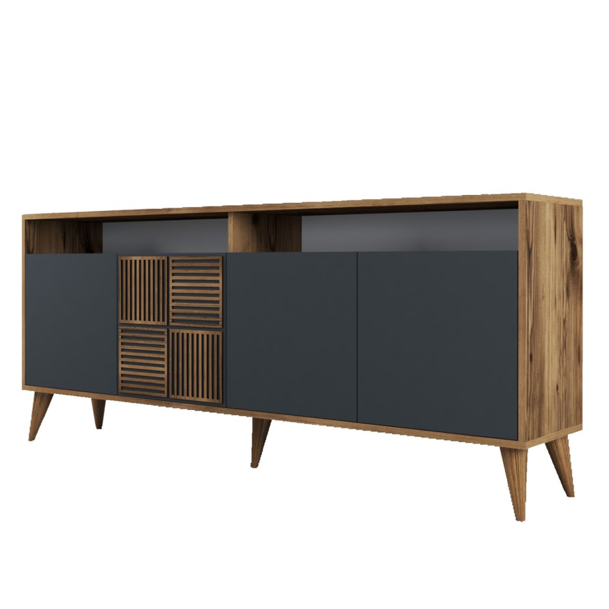 ΜΠΟΥΦΕΣ ΜΕΛΑΜΙΝΗΣ ΣΕ ΚΑΡΥΔΙ ΜΕ ΑΝΘΡΑΚΙ ΠΟΡΤΕΣ 180x35x78.6Υεκ.HM9431.01 ΜΠΟΥΦΕΣ ΜΕΛΑΜΙΝΗΣ ΣΕ ΚΑΡΥΔΙ ΜΕ ΑΝΘΡΑΚΙ ΠΟΡΤΕΣ 180x35x78.6Υεκ.HM9431.01