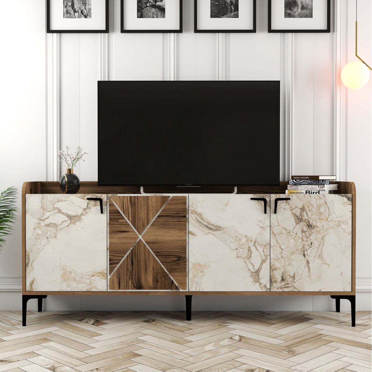 ΜΠΟΥΦΕΣ ΜΕΛΑΜΙΝΗΣ ΚΑΡΥΔΙ ΚΑΙ ΕΦΕ ΛΕΥΚΟΥ ΜΑΡΜΑΡΟΥ 180x35x78Υεκ.HM9433.02 ΜΠΟΥΦΕΣ ΜΕΛΑΜΙΝΗΣ ΚΑΡΥΔΙ ΚΑΙ ΕΦΕ ΛΕΥΚΟΥ ΜΑΡΜΑΡΟΥ 180x35x78Υεκ.HM9433.02