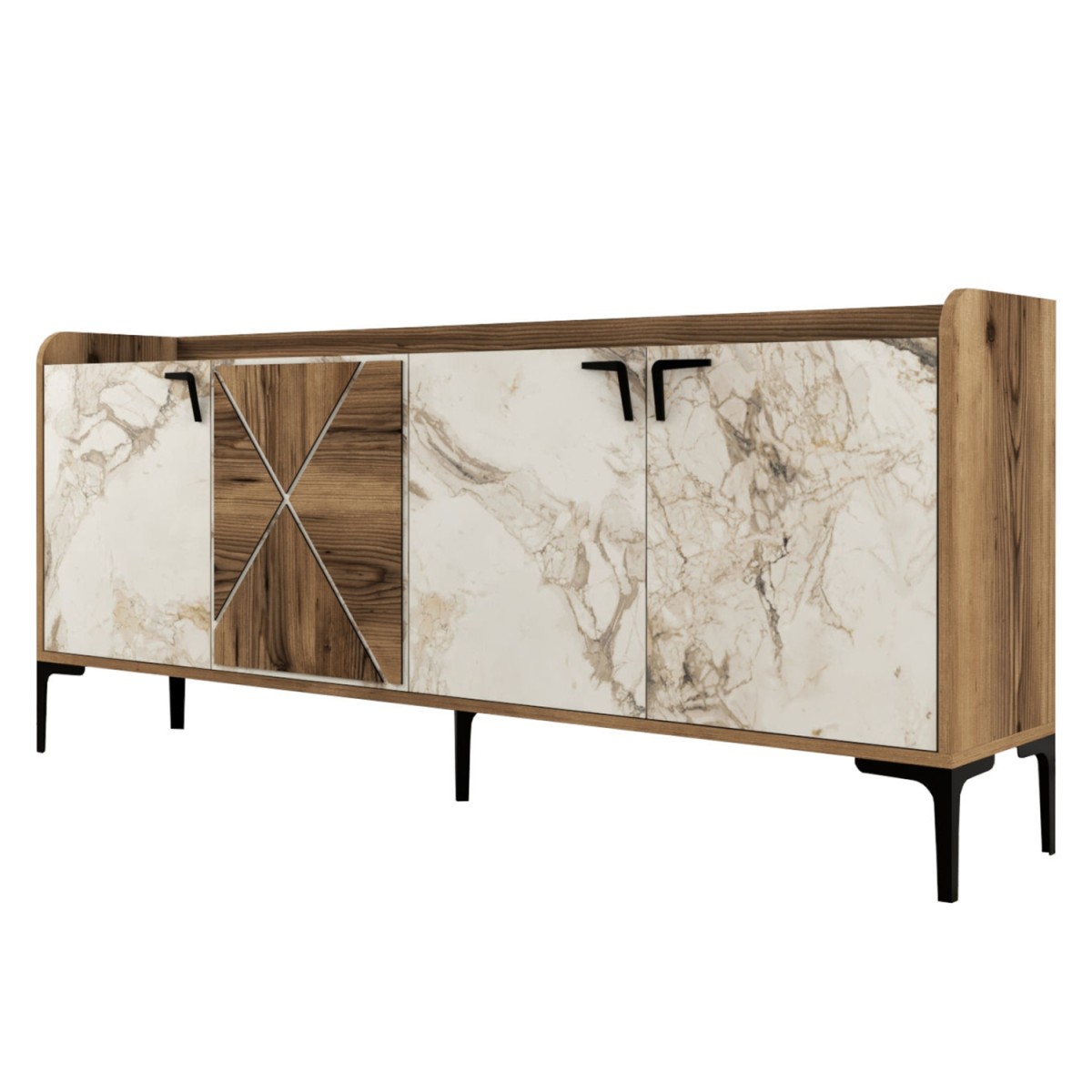 ΜΠΟΥΦΕΣ ΜΕΛΑΜΙΝΗΣ ΚΑΡΥΔΙ ΚΑΙ ΕΦΕ ΛΕΥΚΟΥ ΜΑΡΜΑΡΟΥ 180x35x78Υεκ.HM9433.02 ΜΠΟΥΦΕΣ ΜΕΛΑΜΙΝΗΣ ΚΑΡΥΔΙ ΚΑΙ ΕΦΕ ΛΕΥΚΟΥ ΜΑΡΜΑΡΟΥ 180x35x78Υεκ.HM9433.02