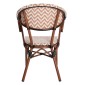 ΠΟΛΥΘΡΟΝΑ BAMBOO LOOK HM5861.03 ΚΑΦΕ-ΛΕΥΚΟ 56,5x56,5x82 εκ.