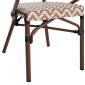 ΠΟΛΥΘΡΟΝΑ BAMBOO LOOK HM5861.03 ΚΑΦΕ-ΛΕΥΚΟ 56,5x56,5x82 εκ.
