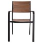 ΠΟΛΥΘΡΟΝΑ ΑΛΟΥΜΙΝΙΟΥ SAGA ΜΑΥΡΗ ΜΕ POLYWOOD HM5127.03 56x55x85,5Yεκ.