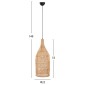 ΦΩΤΙΣΤΙΚΟ ΟΡΟΦΗΣ THEON HM7888 ΚΡΕΜΑΣΤΟ ΑΠΟ RATTAN ΣΕ ΦΥΣΙΚΟ ΧΡΩΜΑ Φ22x148Υ εκ.