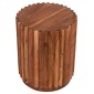 ΒΟΗΘΗΤΙΚΟ ΤΡΑΠΕΖΙ ΣΤΡΟΓΓΥΛΟ SEDGE HM9696 ΜΑΣΙΦ ΑΚΑΚΙΑ-ΦΥΣΙΚΟ ΧΡΩΜΑ Φ40x50Υεκ.