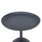 ΤΡΑΠΕΖΙ ΒΟΗΘΗΤΙΚΟ ΣΤΡΟΓΓΥΛΟ DELBEL HM4261.05 ΜΕΤΑΛΛΟ ΜΠΛΕ ΣΚΟΥΡΟ Φ39,5x53,5Υ εκ.