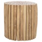 ΤΡΑΠΕΖΙ ΣΑΛΟΝΙΟΥ ΣΤΡΟΓΓΥΛΟ COOTER HM9865 ΚΛΑΔΙΑ TEAK-ΦΥΣΙΚΟ Φ39x40,5Υεκ.