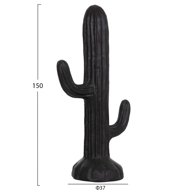 ΔΙΑΚΟΣΜΗΤΙΚΟΣ ΚΑΚΤΟΣ ΔΑΠΕΔΟΥ CACTUS HM4386.01L ΓΥΨΟΣ ΣΕ ΜΑΥΡΟ 63x37x150Υεκ.