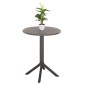 ΤΡΑΠΕΖΙ ΠΟΛΥΠΡΟΠΥΛΕΝΙΟΥ ΣΤΡΟΓΓΥΛΟ TERRIN HM6124.15 OLIVE GREEN Φ60x75Υεκ.