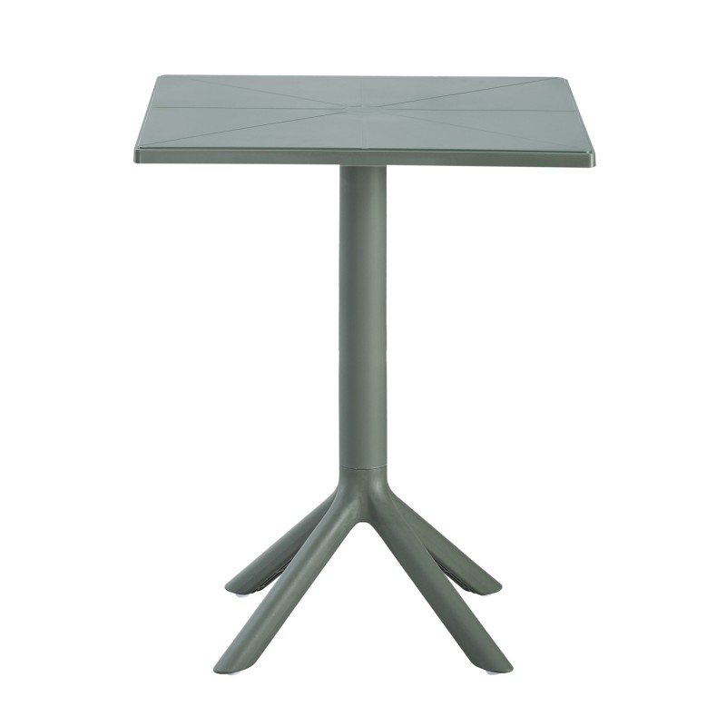 ΤΡΑΠΕΖΙ ΠΟΛΥΠΡΟΠΥΛΕΝΙΟΥ ΤΕΤΡΑΓΩΝΟ TERRIN HM6125.15 DARK OLIVE 60x60x75Υεκ.