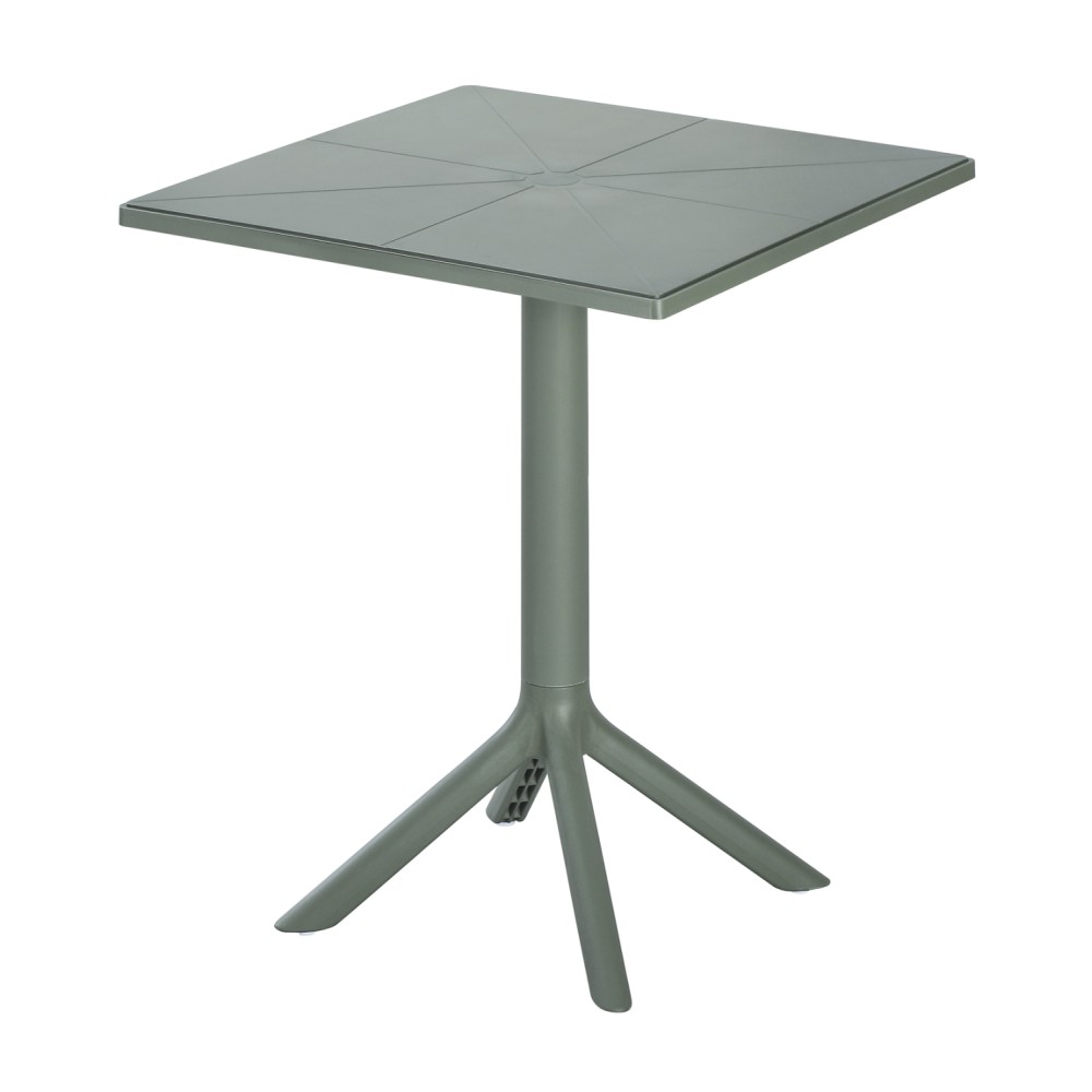 ΤΡΑΠΕΖΙ ΠΟΛΥΠΡΟΠΥΛΕΝΙΟΥ ΤΕΤΡΑΓΩΝΟ TERRIN HM6125.15 DARK OLIVE 60x60x75Υεκ.