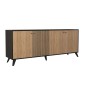 ΜΠΟΥΦΕΣ ΜΕΛΑΜΙΝΗΣ KRUDEN HM9446.11 ΜΑΥΡΟ-ΦΥΣΙΚΟ 180x40x78.6Υεκ.