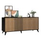 ΜΠΟΥΦΕΣ ΜΕΛΑΜΙΝΗΣ KRUDEN HM9446.11 ΜΑΥΡΟ-ΦΥΣΙΚΟ 180x40x78.6Υεκ.