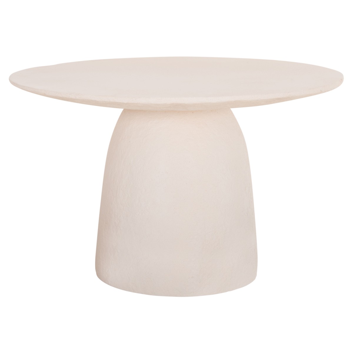 ΤΡΑΠΕΖΙ ΤΡΑΠΕΖΑΡΙΑΣ ΣΤΡΟΓΓΥΛΟ SEPPO HM18154.02 FIBER CEMENT ΛΕΥΚΟ--Φ119,5x75,5Υεκ.