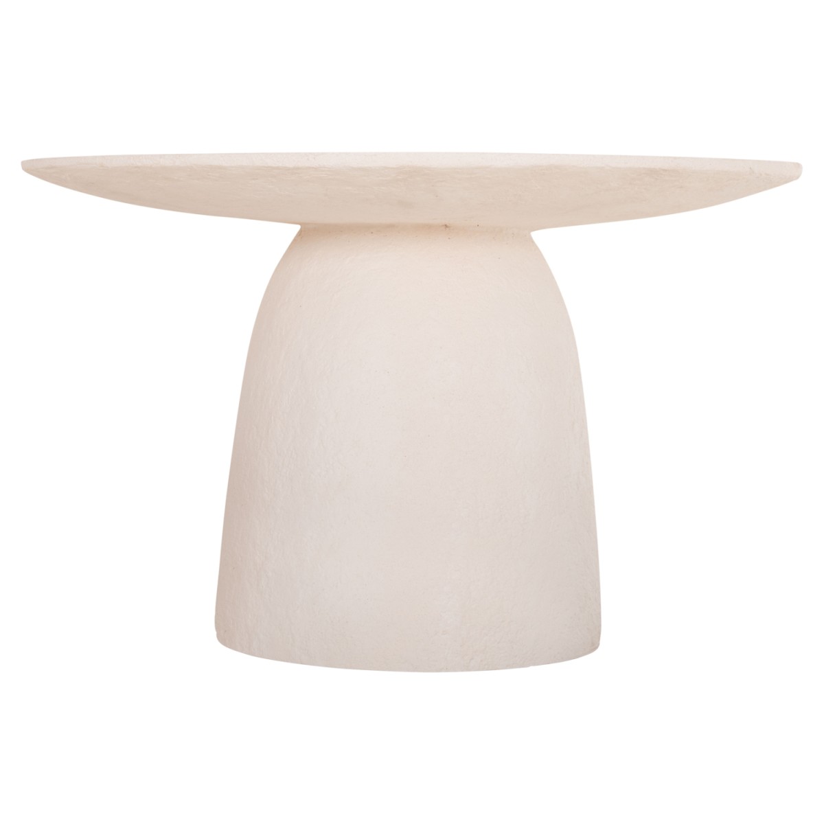 ΤΡΑΠΕΖΙ ΤΡΑΠΕΖΑΡΙΑΣ ΣΤΡΟΓΓΥΛΟ SEPPO HM18154.02 FIBER CEMENT ΛΕΥΚΟ--Φ119,5x75,5Υεκ.