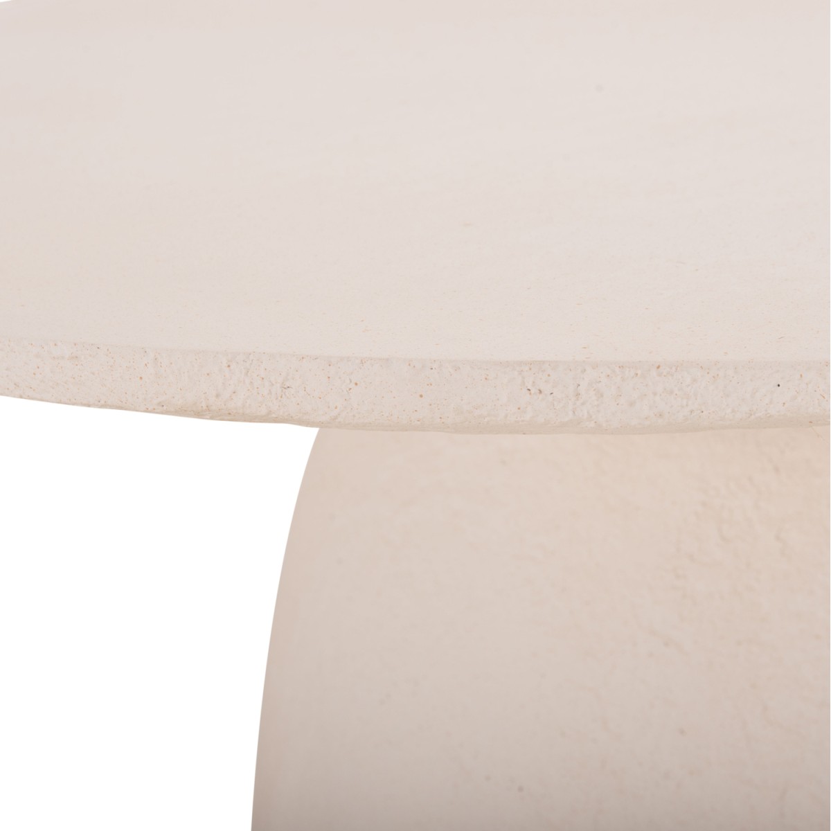 ΤΡΑΠΕΖΙ ΤΡΑΠΕΖΑΡΙΑΣ ΣΤΡΟΓΓΥΛΟ SEPPO HM18154.02 FIBER CEMENT ΛΕΥΚΟ--Φ119,5x75,5Υεκ.