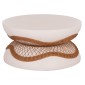 ΤΡΑΠΕΖΙ ΣΑΛΟΝΙΟΥ ANNA HM18157.02 FIBER CEMENT ΛΕΥΚΟ-ΦΥΣΙΚΟ RATTAN--Φ92x44.5Υεκ