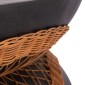 ΤΡΑΠΕΖΙ ΣΑΛΟΝΙΟΥ ΣΤΡΟΓΓΥΛΟ ANNA HM18157.01 FIBER CEMENT ΣΕ ΜΑΥΡΟ-ΦΥΣΙΚΟ RATTAN--Φ92x44.5Υεκ.