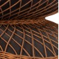 ΤΡΑΠΕΖΙ ΣΑΛΟΝΙΟΥ ΣΤΡΟΓΓΥΛΟ ANNA HM18157.01 FIBER CEMENT ΣΕ ΜΑΥΡΟ-ΦΥΣΙΚΟ RATTAN--Φ92x44.5Υεκ.