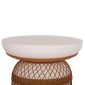 ΒΟΗΘΗΤΙΚΟ ΤΡΑΠΕΖΙ PRILEP HM18159.02 FIBER CEMENT ΛΕΥΚΟ & RATTAN--Φ60x76,5Υεκ