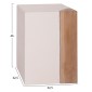 ΒΟΗΘΗΤΙΚΟ ΤΡΑΠΕΖΙ LEIA HM18163.02 FIBER CEMENT ΛΕΥΚΟ-ΞΥΛΟ TEAK 32.5x32.5x46Υεκ.