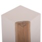 ΒΟΗΘΗΤΙΚΟ ΤΡΑΠΕΖΙ LEIA HM18163.02 FIBER CEMENT ΛΕΥΚΟ-ΞΥΛΟ TEAK 32.5x32.5x46Υεκ.