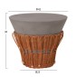ΤΡΑΠΕΖΙ ΒΟΗΘΗΤΙΚΟ PERRAL HM18164.03S FIBER CEMENT ΓΚΡΙ-ΦΥΣΙΚΟ RATTAN--Φ42x36Υεκ