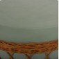 ΤΡΑΠΕΖΙ ΣΑΛΟΝΙΟΥ VILHENA HM18165 FIBER CEMENT ΠΡΑΣΙΝΟ-RATTAN ΦΥΣΙΚΟ Φ56x47Υεκ.