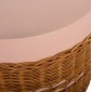 ΒΟΗΘΗΤΙΚΟ ΤΡΑΠΕΖΙ VILHENA HM18166 FIBER CEMENT ΡΟΖ-RATTAN ΦΥΣΙΚΟ Φ44.5x45Υεκ.