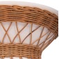 ΒΟΗΘΗΤΙΚΟ ΤΡΑΠΕΖΙ ΣΤΡΟΓΓΥΛΟ DELIA HM18167.02 FIBER CEMENT ΛΕΥΚΟ & RATTAN Φ40x45Υεκ