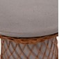 ΒΟΗΘΗΤΙΚΟ ΤΡΑΠΕΖΙ ΣΤΡΟΓΓΥΛΟ DELIA HM18167.03 FIBER CEMENT ΓΚΡΙ & RATTAN Φ40x45Υεκ