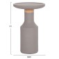ΒΟΗΘΗΤΙΚΟ ΤΡΑΠΕΖΙ TRED(T) HM18169.03 FIBER CEMENT ΓΚΡΙ-ΦΥΣΙΚΟ RATTAN--Φ40x61Υεκ.